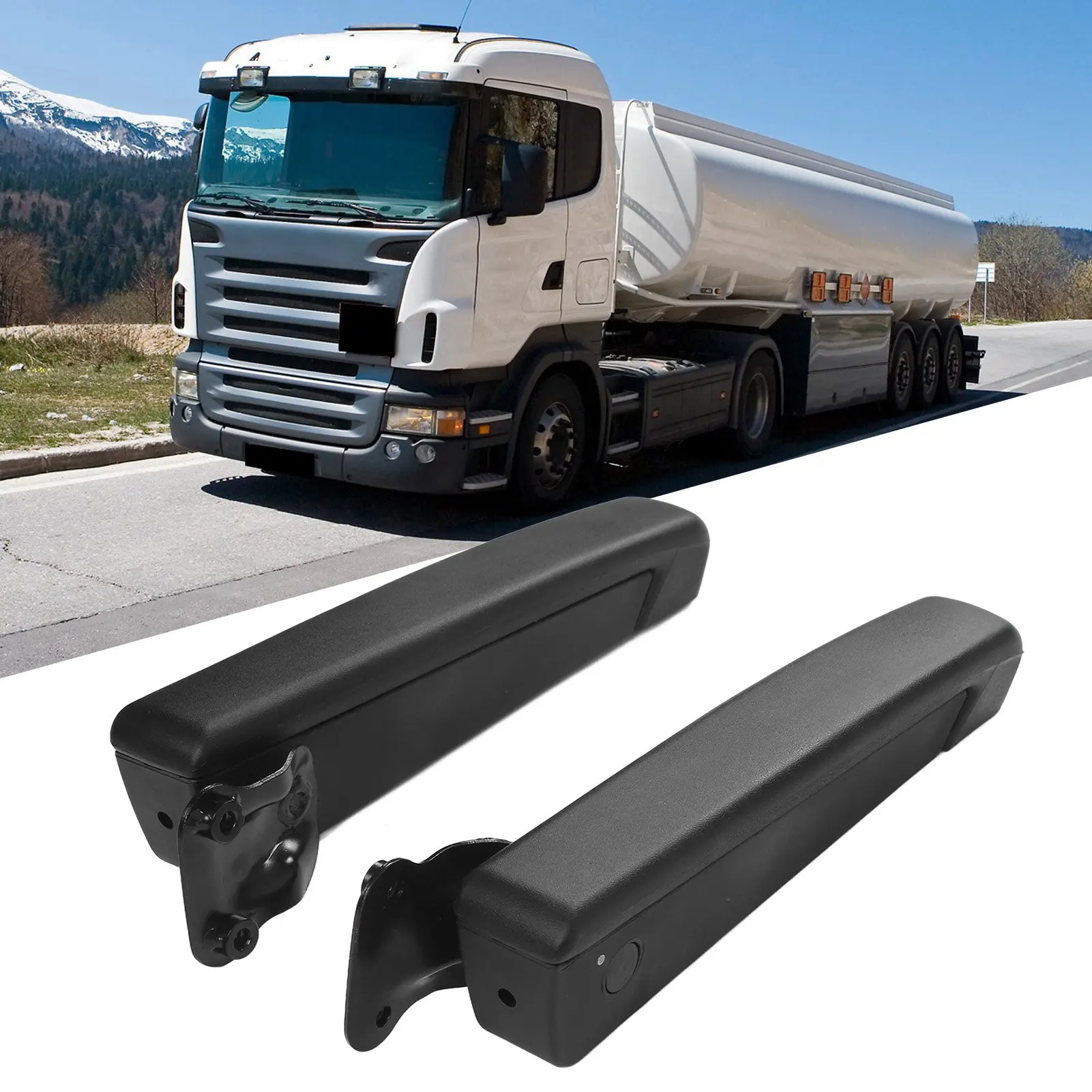 Car Seat Armrest Pair Car Adjustable Seat Armrest Shock Resistant PU Sponge Black  for Automobiles Trucks Seat Arm Rest