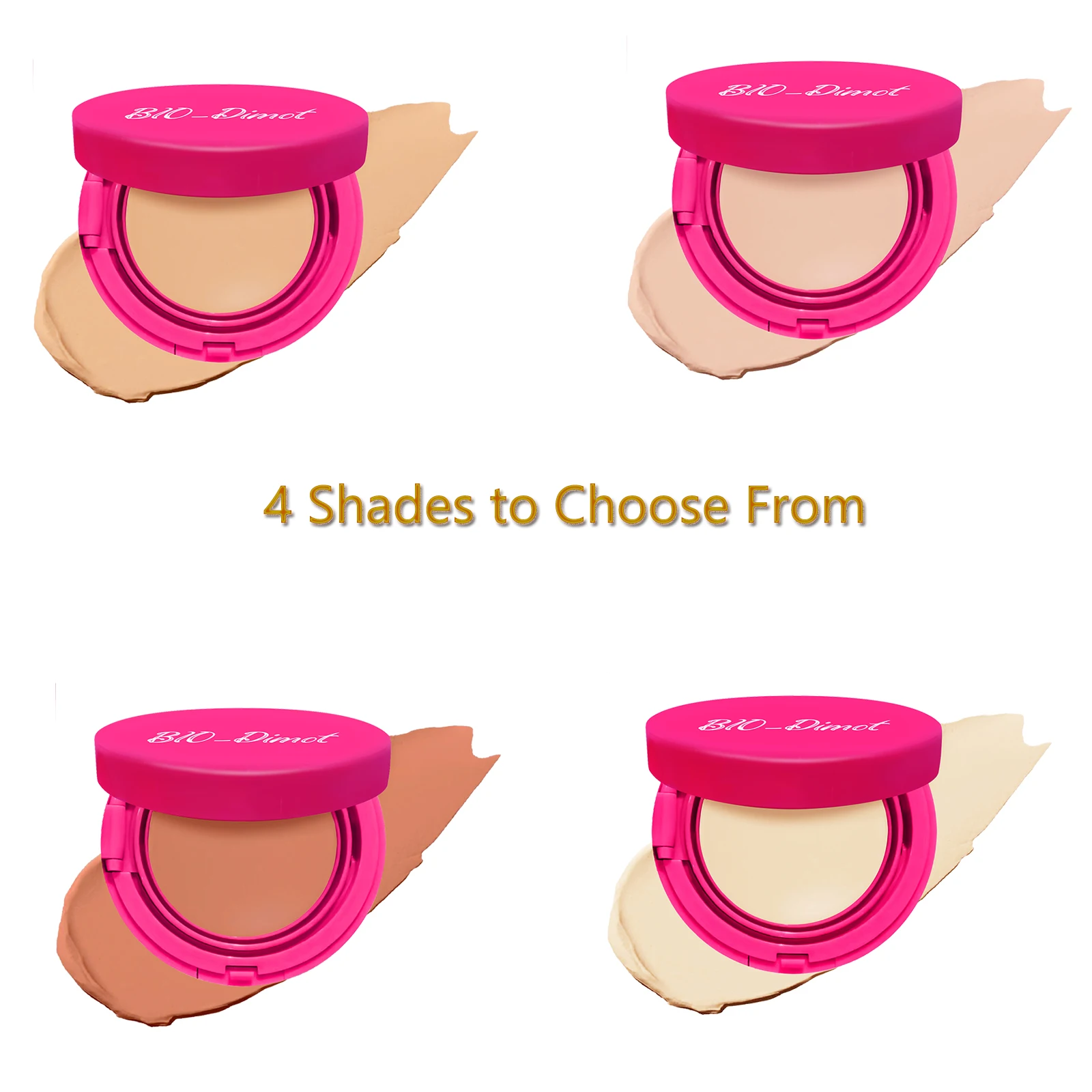 Full Coverage Matte Foundation Balm 20g with Puff, Moisturizing Concealer for Flawless Finish, Suitable for All Skin Types