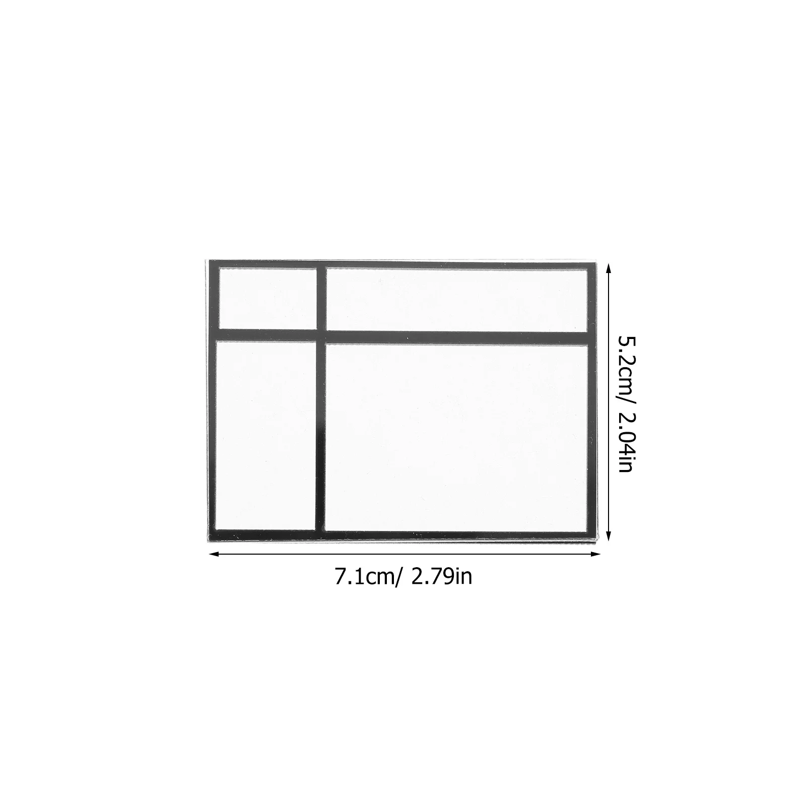 2 قطعة نوافذ معمارية صغيرة الحجم من الأكريليك DIY ملحقات منزل مصغرة إطار نافذة صغير ديكور للحرف اليدوية #3