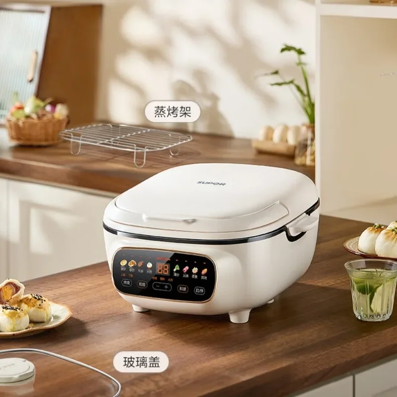 SUPOR Electric Baking Pan Detachable Steamer Hot Pot Wok Pancake Maker for Household