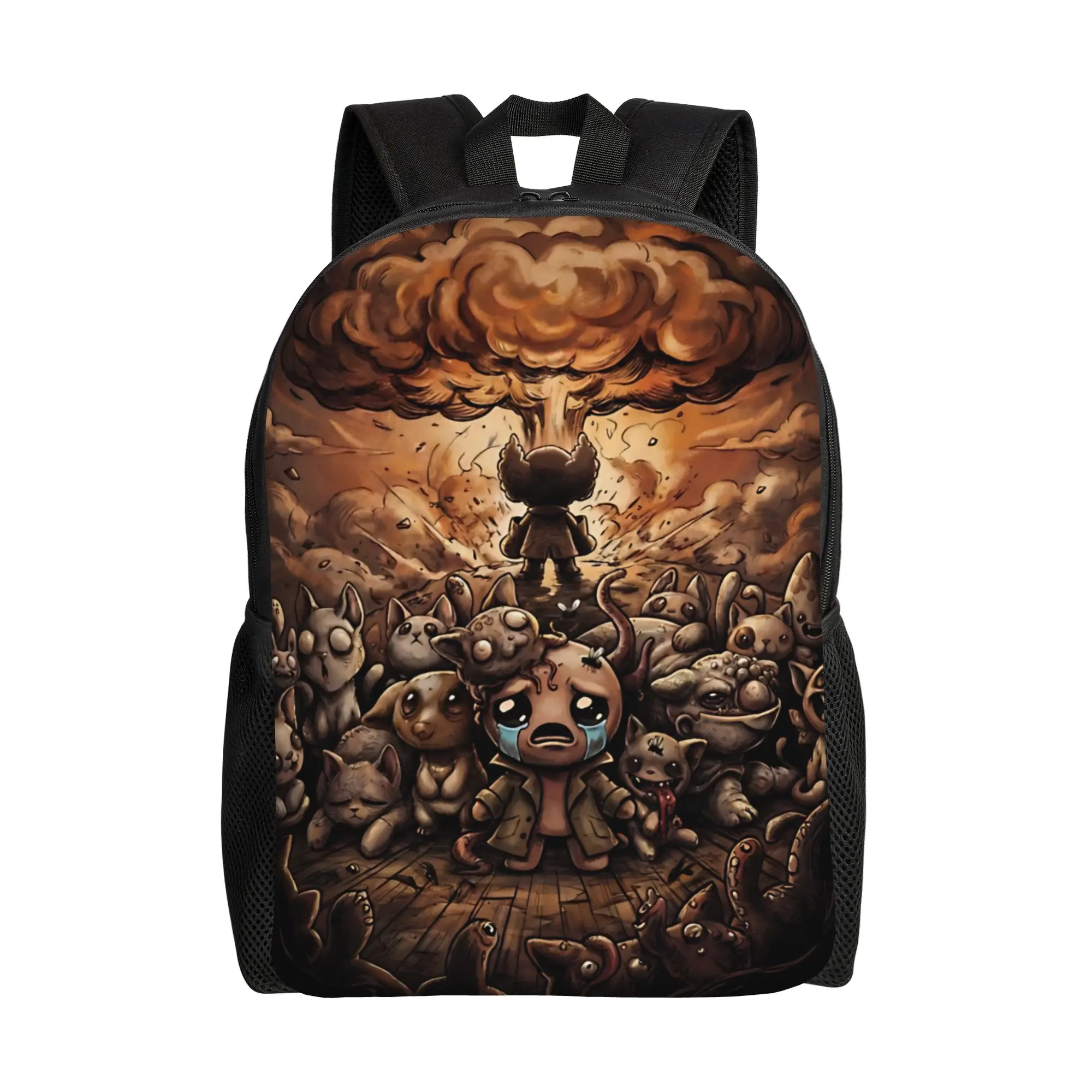 

Mewgenics Binding of Isaac Classical Backpack with Pocket Student Travel Skull Tears Daypack for Men Women College Canvas Bags