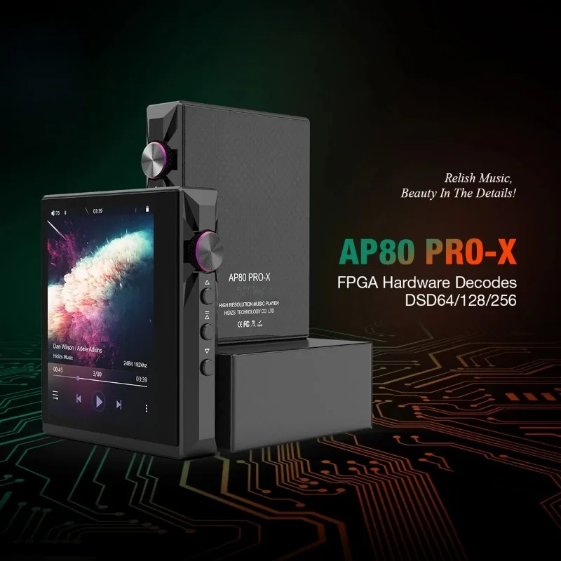 Hidizs Ap80 Pro X Audio de alta resolución Hifi reproductor de música portátil Mp3 Dual Es9219c Dac Mqa Ldac Pcm 384 Dsd 256 E-book