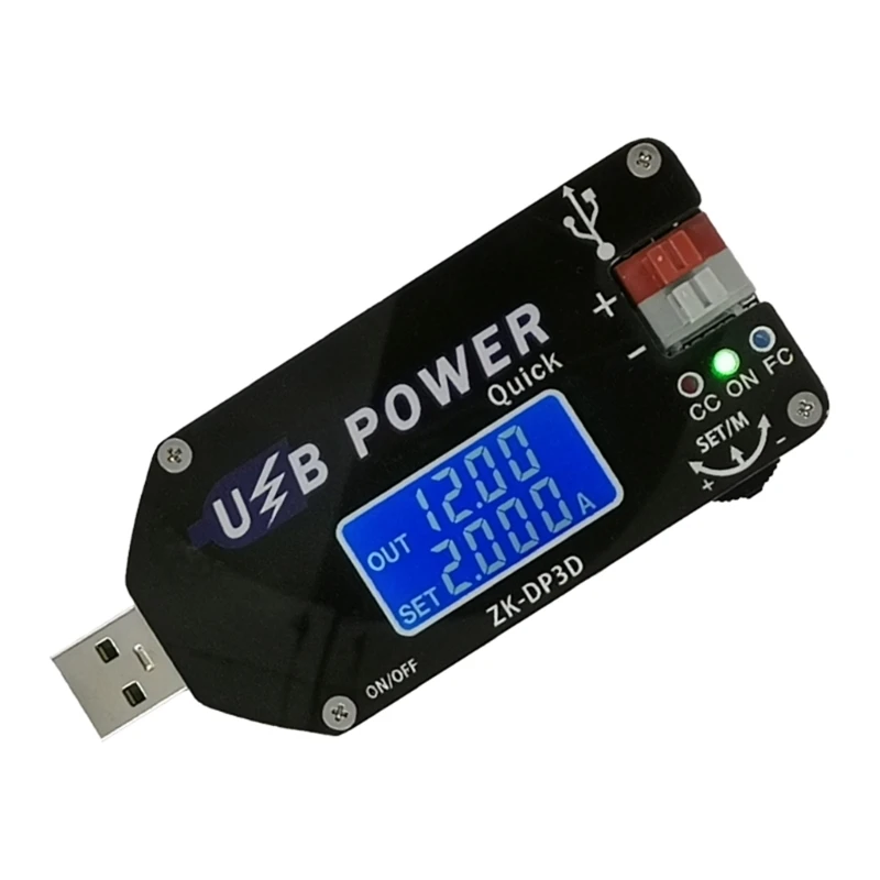 

DC-DC USB Power Supply Regulator Module Adjustable Converter Digital Display 4-13V to 1-30V 2A 15W