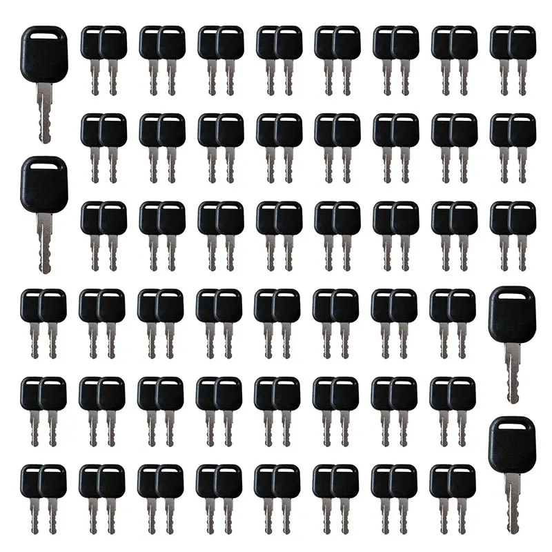 34B0557 100 Ignition Keys Fuel Tank Cap key Compatible With Liugong Excavator and Heavy Equipment