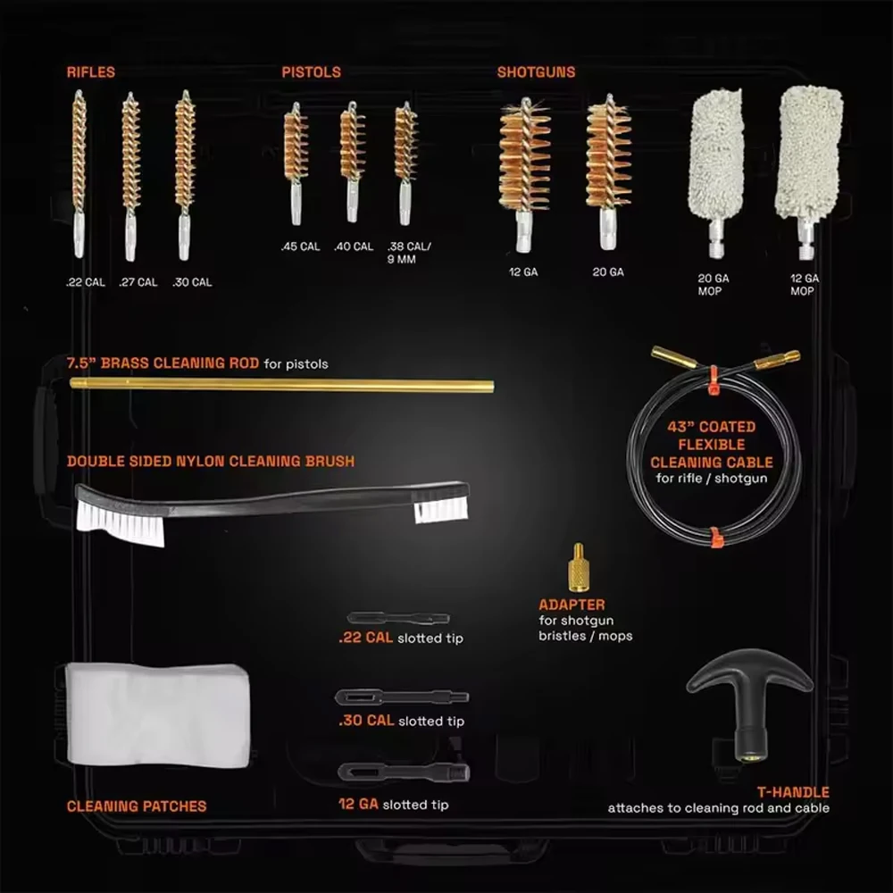 Multi-Purpose Cleaning Kit with Storage Bag, Flexible Cleaning Brushes, Pipe Dredging Tools and Detail Cleaning Accessories view 2