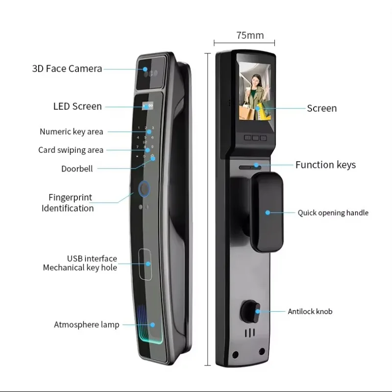 Serratura intelligente STLF Ai con serratura blu con impronta digitale Cerradura Tuya Smart Zeggbee Inteligente Serrature