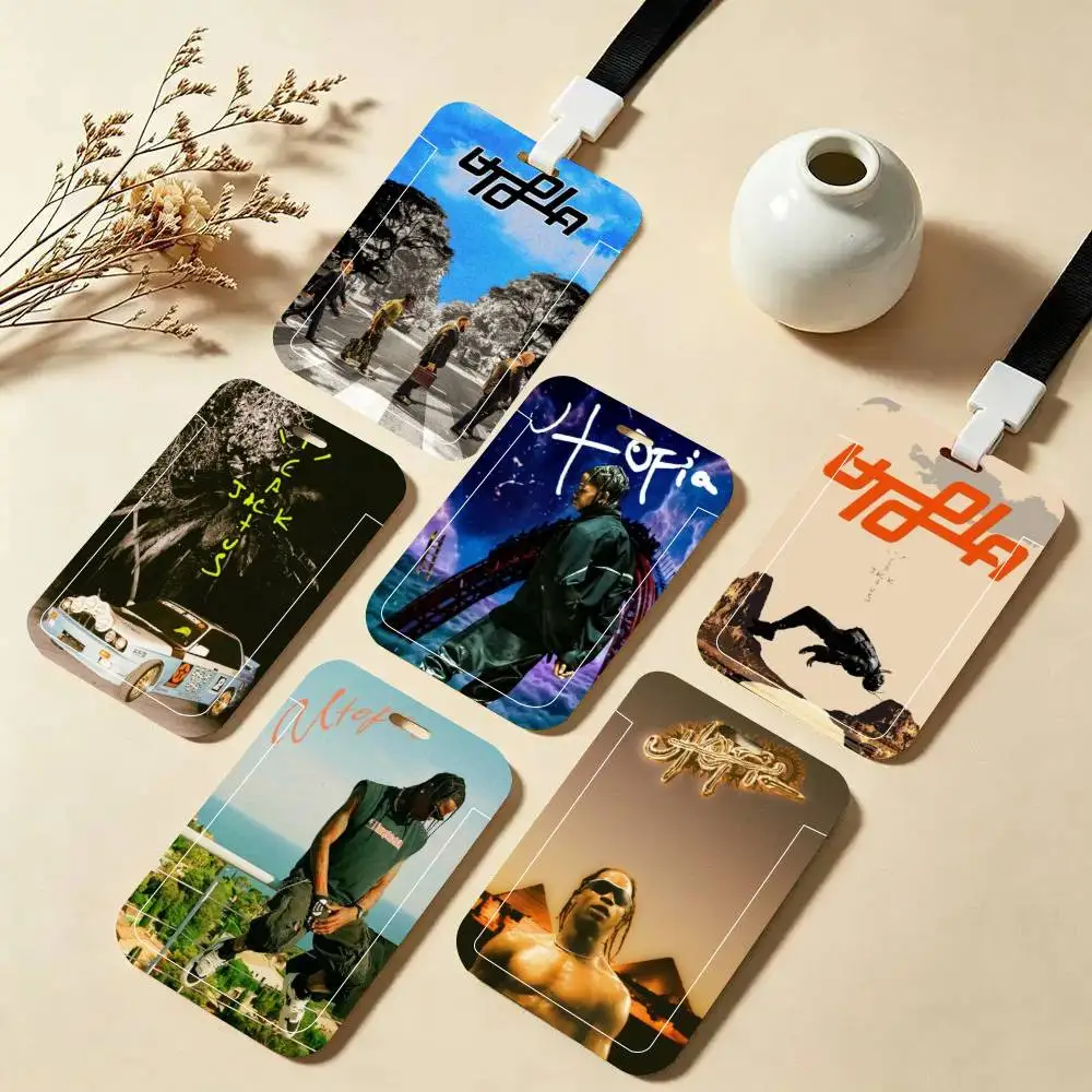 Utopia Music Album Cover ID Card Holder Neck Strap Pendant Door Badge Holder Lanyards Keychain Work Credential Case Gift