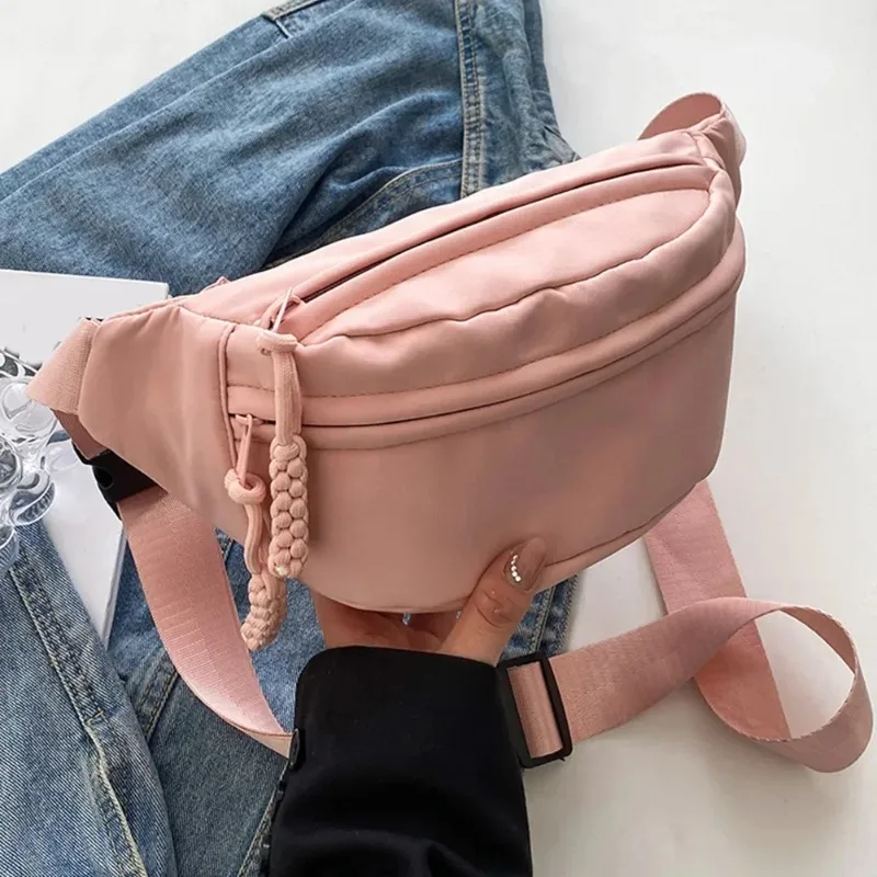 

Women Half Moon Canvas Chest Bag Casual Sling Crossbody Fanny Waist Pouch