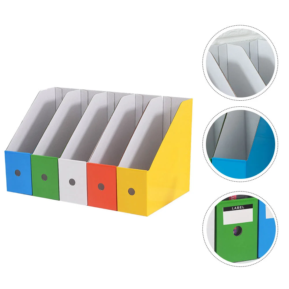 

File Cabinet Color Document Holder Shelf Classified Storage Rack Colorful Office