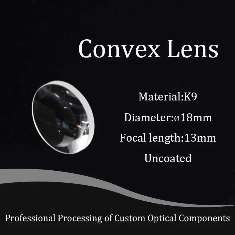 

Hot selling optical glass convex lens diameter 18mm focal length 13mm sample K9 mini magnifier