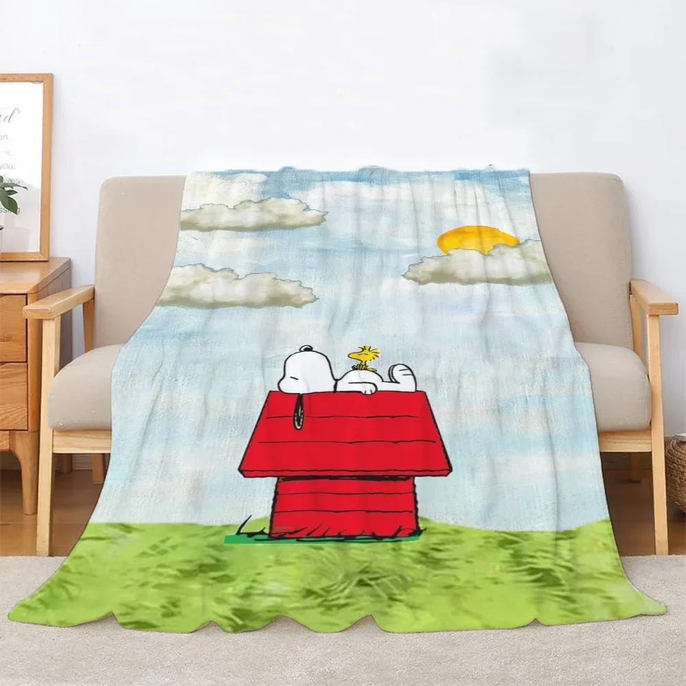 Snoopy Cooling Blanket Plaid Throw Blankets and Blankets for Baby Home and Decoration Summer Comforter Bedspread on the Bed Sofa