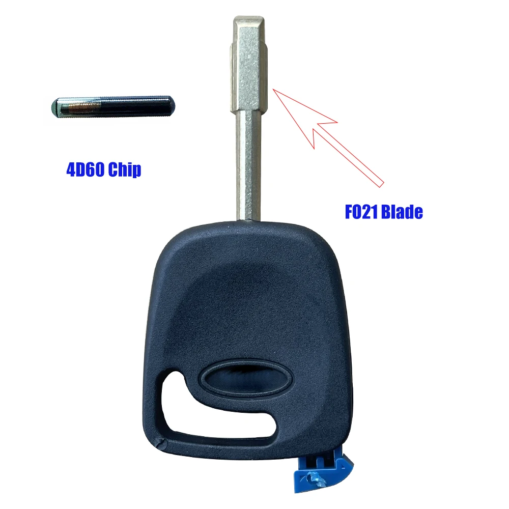 Portachiavi Transponder con Chip ID4D60 vetro per Ford Mondeo per Focus Transit Chip Key Uncut Fo21 Blade