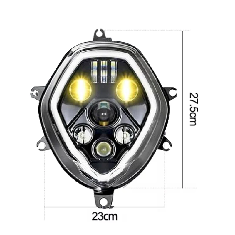 For Suzuki V-STROM 650A V-STROM 1000 DL1000 DL650A Headlight LED DRL With E-MARK E9 Front Motorcycle Lights Headlamp Waterproof