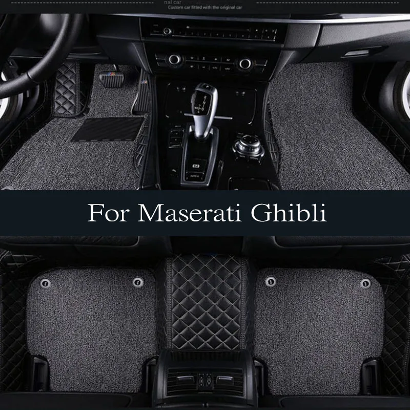 

Car floor mats for Maserati Ghibli 2014-2023 2015 2016 2017 2018 2019 2020 2021 Custom auto foot Pads automobile carpet cover