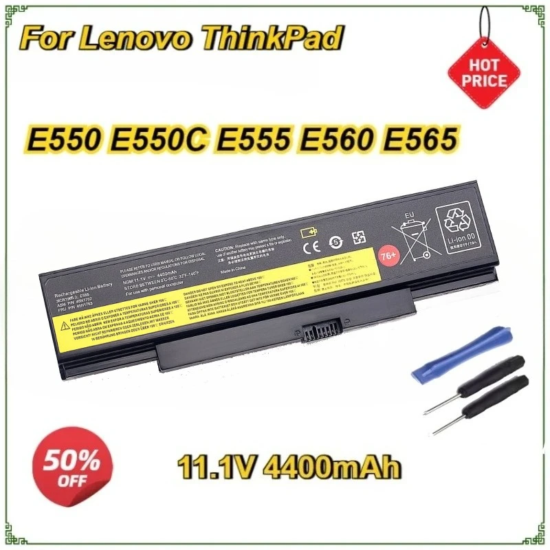 4400mAh 76+ Laptop Battery for Lenovo ThinkPad E555 E550 E550C E560 E565C 45N1762 45N1763 45N1759 45N1758 45N1760 Bateria 11.1V - Image 5