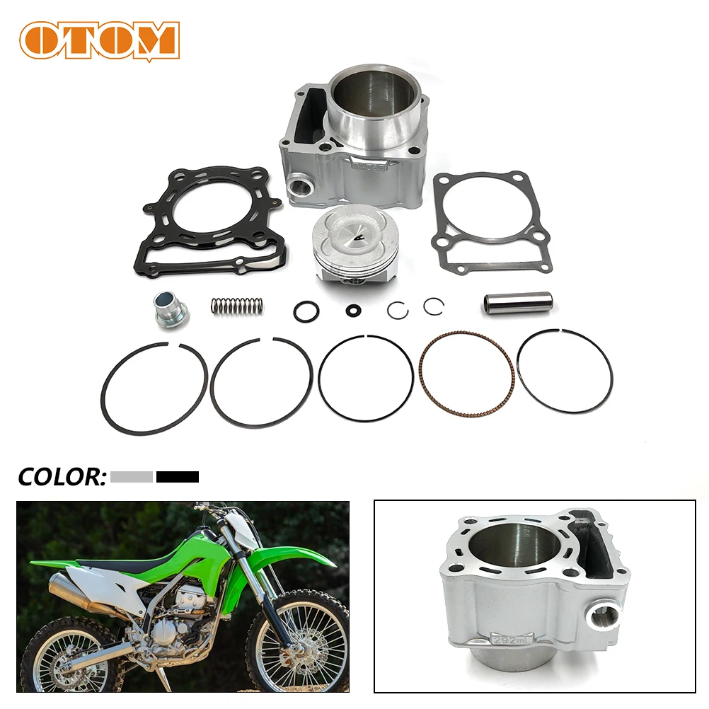 Zestaw cylindrów pneumatycznych do motocykli Kawasaki KLX250 1993-2018 KLX300 1996-2007 Blok cylindrów pneumatycznych Pierścień tłokowy Uszczelka podstawy głowicy