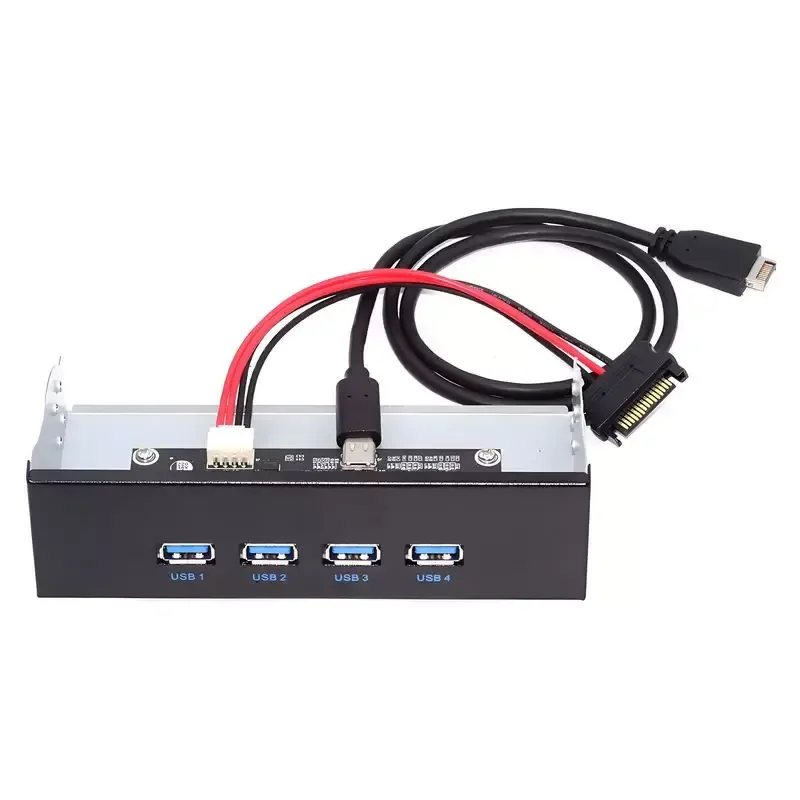 for NVME Chassis Front Type-C Panel Optical Drive Position Dual USB 3.2 Gen2 Computer Host Case 10Gbps Expansion
