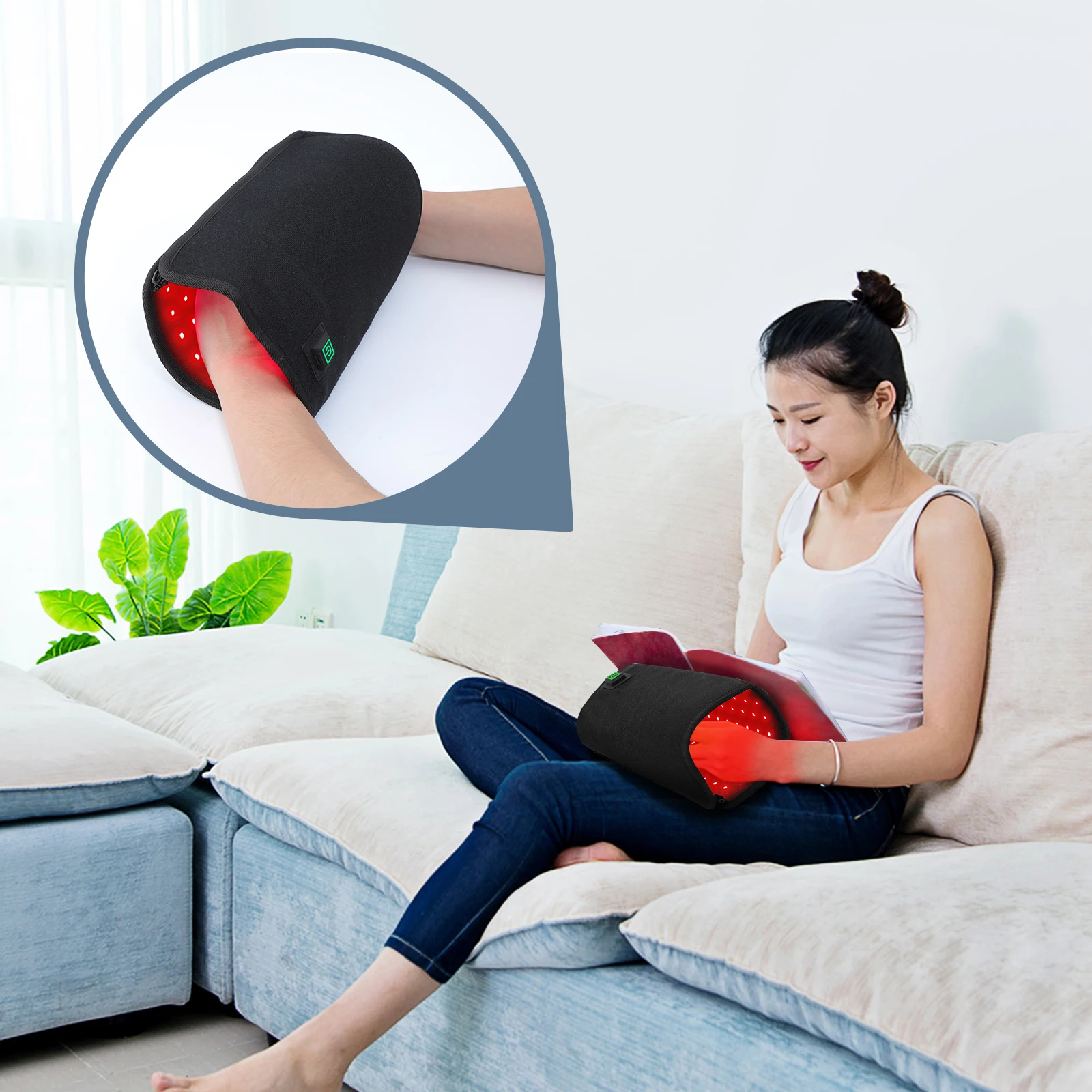 Kinreen New 660nm 850nm Red  Light Therapy Wrap for Hand Pet Therapy Pad