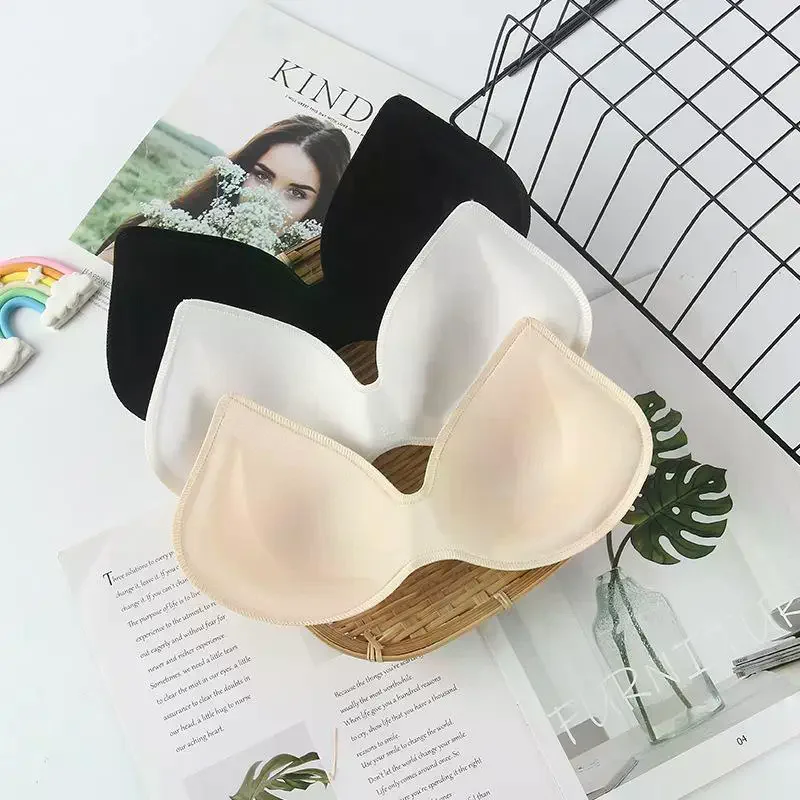 Removable Bra Pads Inserts Soft Sponge Cups For Sports Bra Swimsuit Push Up Replacement Breast Pads