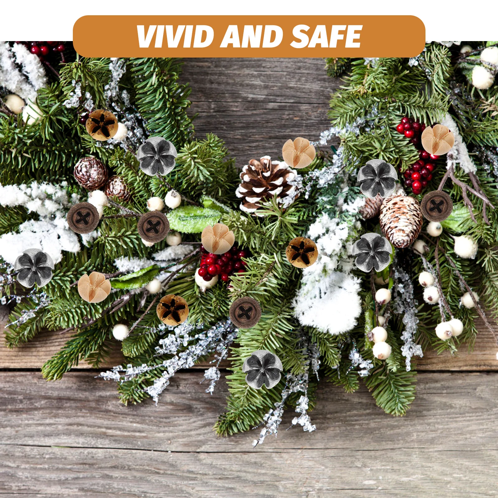 

35Pcs Christmas Wreath Eucalyptus Fruits Dried Ornaments Decorative Xmas Tree Pendant DIY Garland Craft Supplies