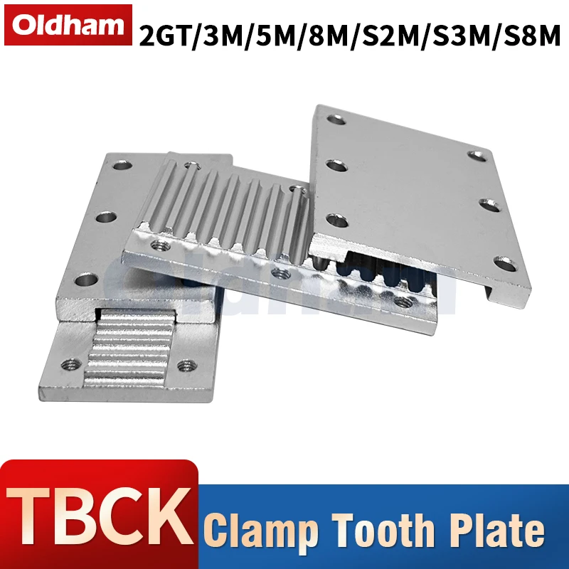 1 Set Aluminum Clamp Tooth plate 3M/5M/8M/S3M/S5M/S8M Timing Belt TBCK Connector Clamping Tooth Plate Width 6-30mm