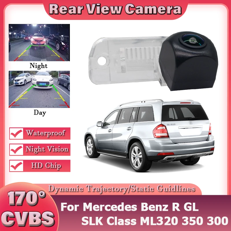 170° HD CCD 1080P Backup Rear View Camera For Mercedes Benz R GL SLK Class ML320 350 300 X164 W164 W251 R171 R300 R350 R63 AMG