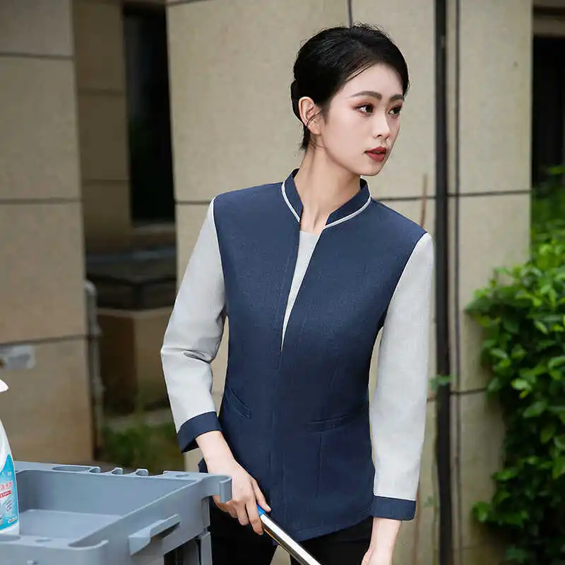 

Cleaning workwear for autumn and winter, long-sleeved uniforms for hotel, guesthouse, and hotel room cleaners, maternity materni