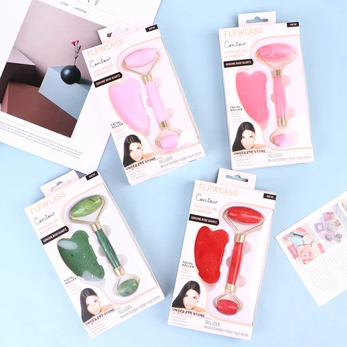 천연 옥 구아샤 스크레이퍼 보드, 얼굴 마사지 로즈 쿼츠 구아샤 스톤 