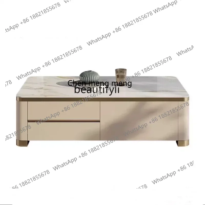 

cc1820Современный простой журнальный столик, ТВ-шкаф, светильник, роскошная гостиная, маленькая квартира, спальня, каменная плита, боковая деревянная плита Ca