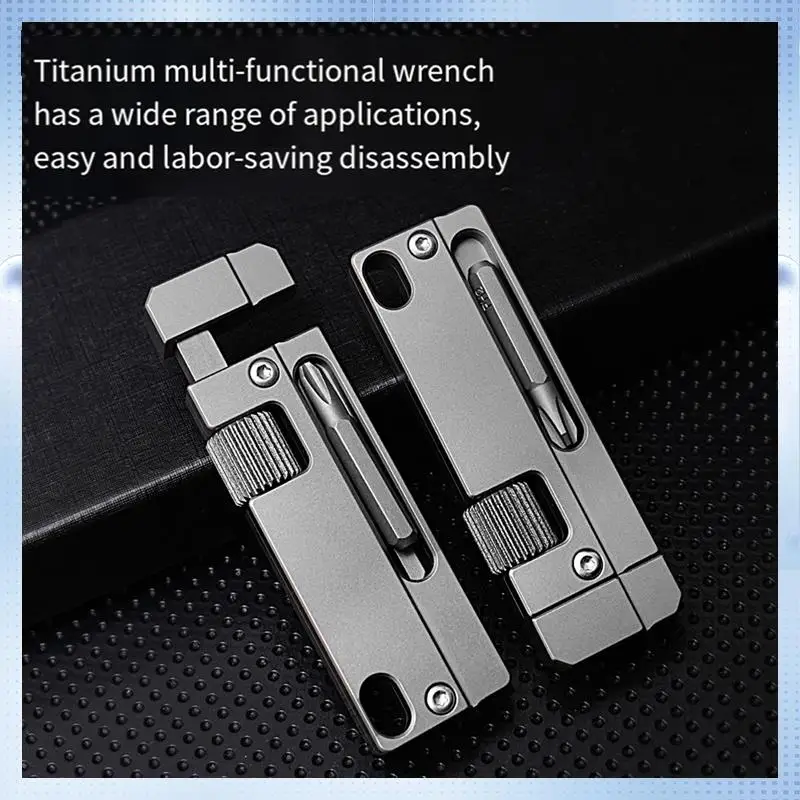 

ABHQ-Titanium Alloy Mini Adjustable Spanner Wrench, Multitool Portable Repair Tool For Outdoor Use,Multifunctional Tool