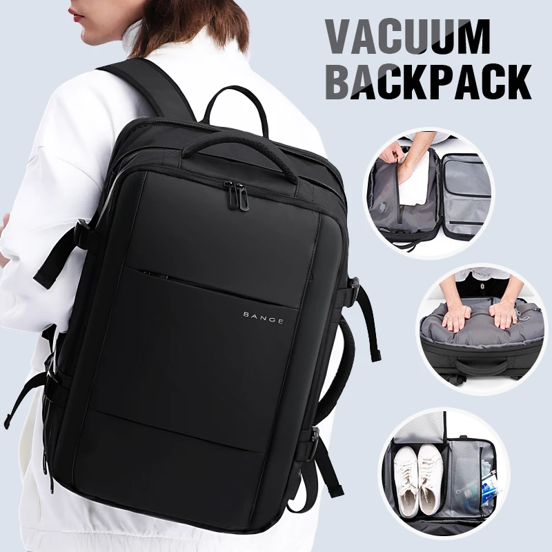 Vacuum Compression Backpack Travel Bag Men Backpack  Waterproof 17.3 in Backpack Man Large Capacity Anti-theft Backpacks Women