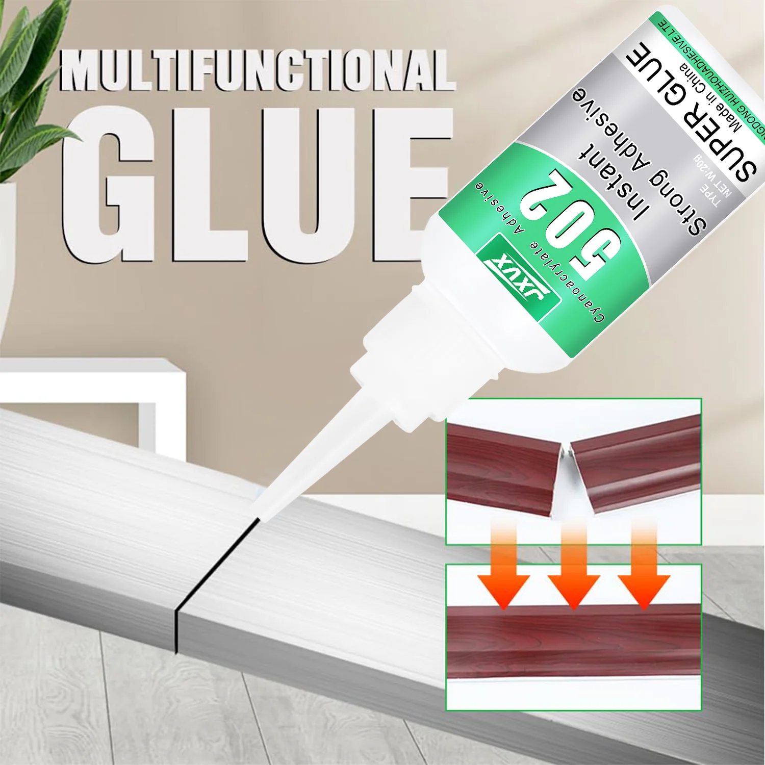10PCS 20mL 502 Super Glue Strong Quick-Drying Adhesive Universal Instant Transparent for Metal Wood Rubber Leather Bond Repair.