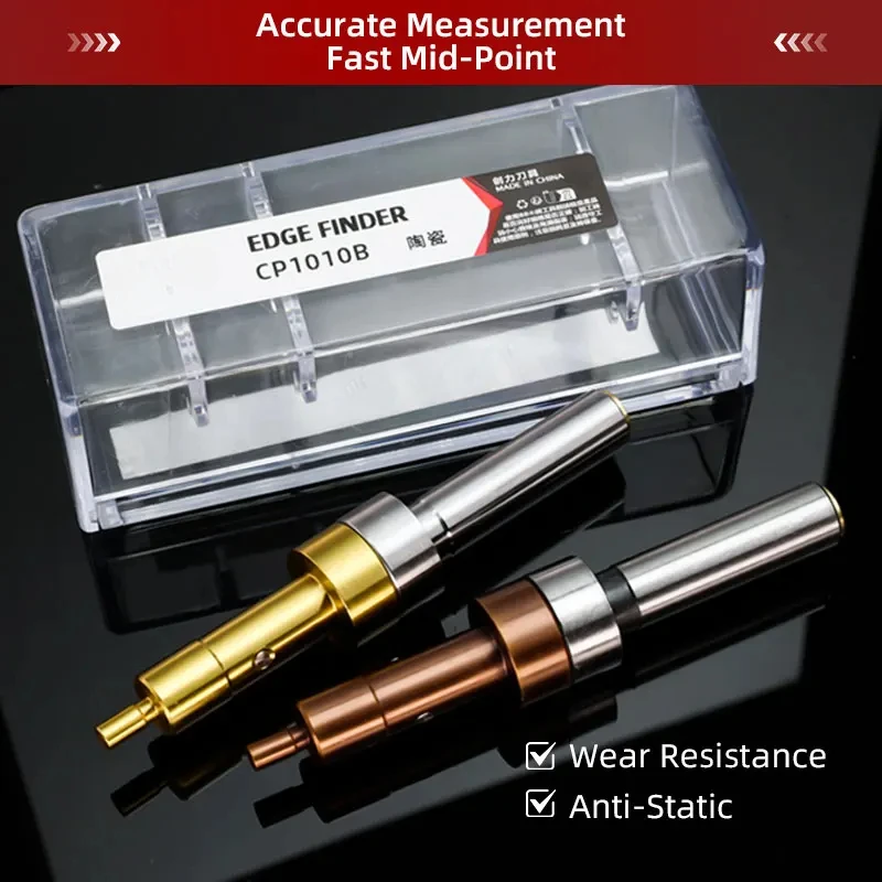 SIQI CNC Edge Finder Mechanical Manual Measurement Tool Cutting Drilling Test Coordinate Origin Diameter 4mm 10mm