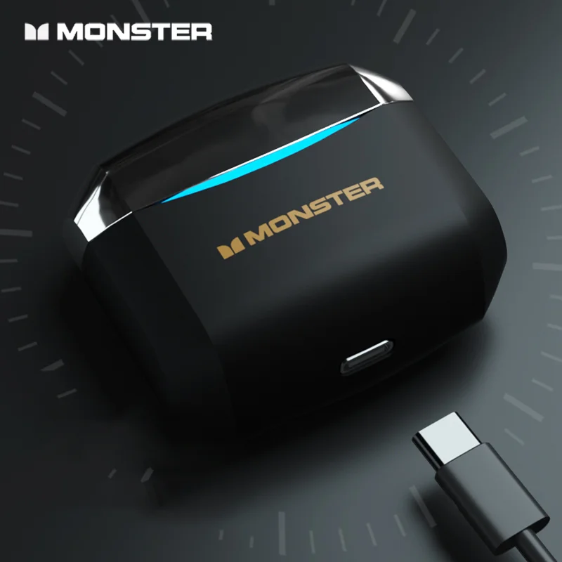 Monster GT06 TWS سماعات بلوتوث لاسلكية 450 مللي أمبير في الساعة سماعات أذن للألعاب طويلة العمر للحد من الضوضاء سماعات رأس رياضية خارجية مع ميكروفون