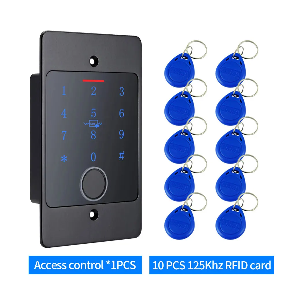 Support Tuya APP WIFI Waterproof Backlight RFID Door Access Control Fingerprint Card Reader Embedded Metal Keypad Access Control image 3