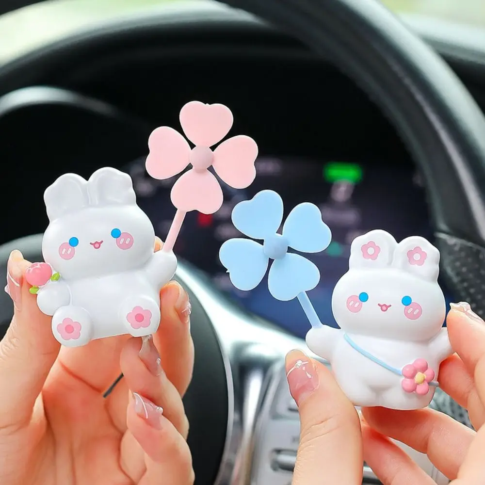 New Style Cartoon Rabbit Car Air Freshener Holding Windmill Perfume Auto Interior Perfume Fragrance Ornament Car Accessories