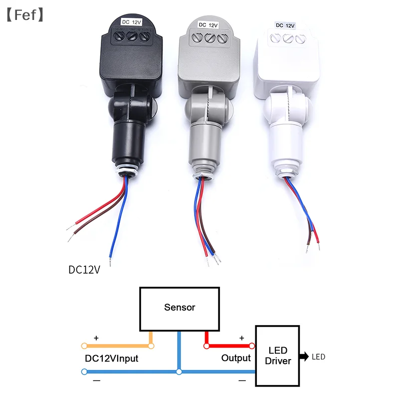 Bewegingssensor DC12V Infrarood PIR Bewegingsdetector Buitensensor Lichtschakelaar