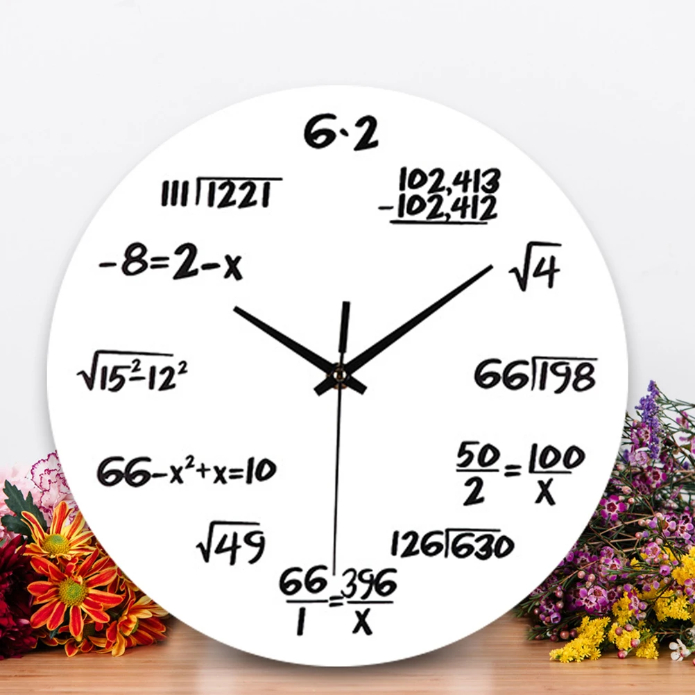 

Digital Wall Clock Mathematical Formula Unique Design Classroom Office Home Decor Modern Style Math Equation Timepiece