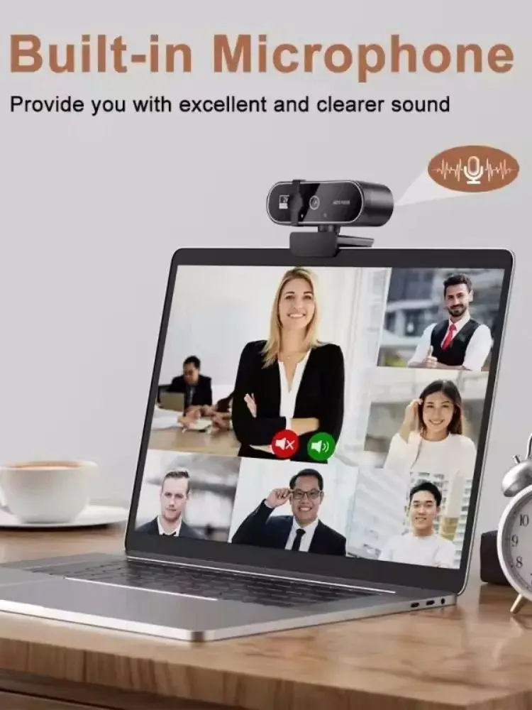 Webcam 4K 1080P Mini caméra 2K Full HD Webcam avec Microphone 30fps caméra Web USB pour mise au point automatique PC ordinateur portable caméra de prise de vue vidéo