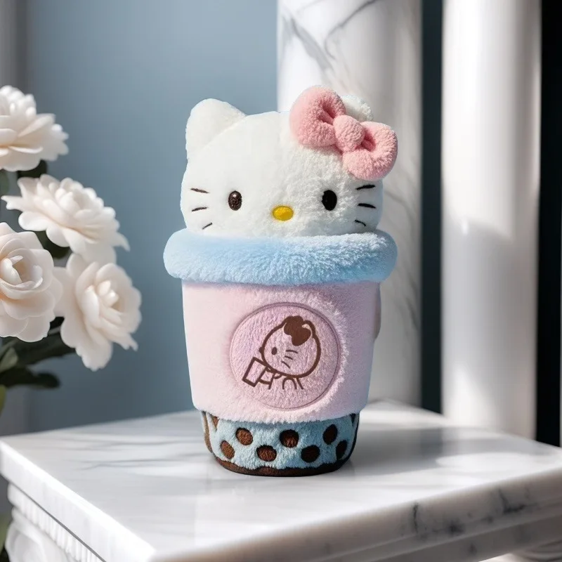 

Kawaii Cup Hello Kitty Plush Toy for Kids Super Companion Doll Soft Soothing Plush Toy Bedroom Decoration Girl Festival Gift