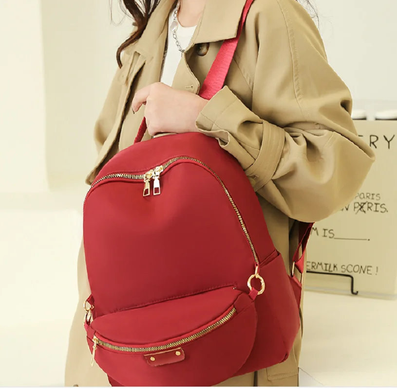 Hot Sale Fashion Waterproof Oxford Backpack With Small Chest Bag Women High Capacity School Bag Multifunctional Shoulder Bags