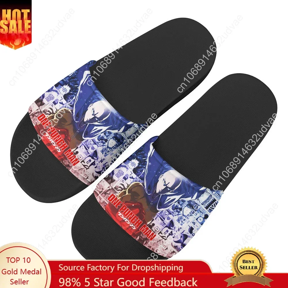 One Punch Man Sandals Home Slippers Water Shoes Men Women Teenagers Sandal Bathroom Beach Pool Custom Made Slipper