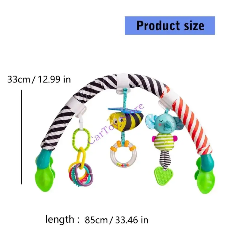 象のデザインの柔らかい布のベビーカー クランプ取り付け可能な乳母車の人形のおもちゃ