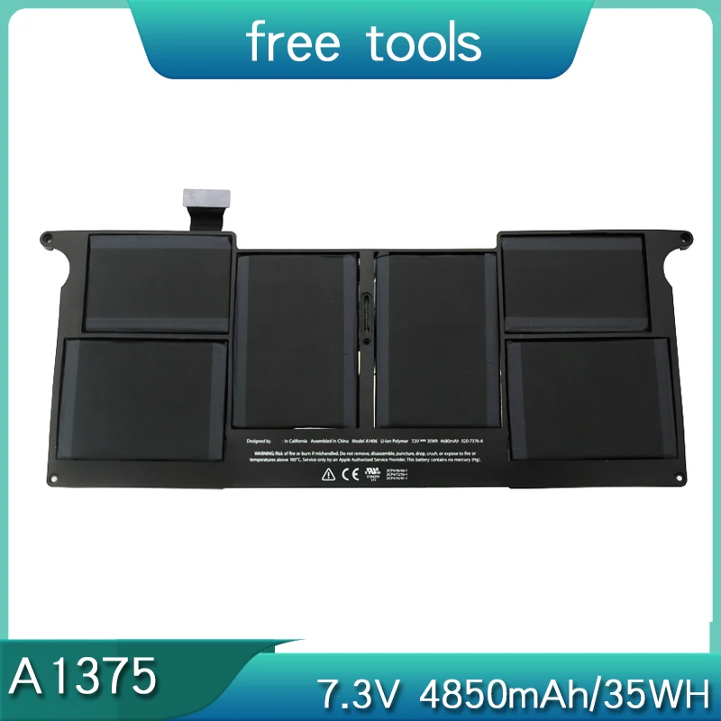 Новый аккумулятор A1375 для Apple MacBook Air 11 дюймов A1370 MC506 MC505 MC506LL/A MC505LL/A 202-6920-A 2010 год 7,3 В 35 Втч