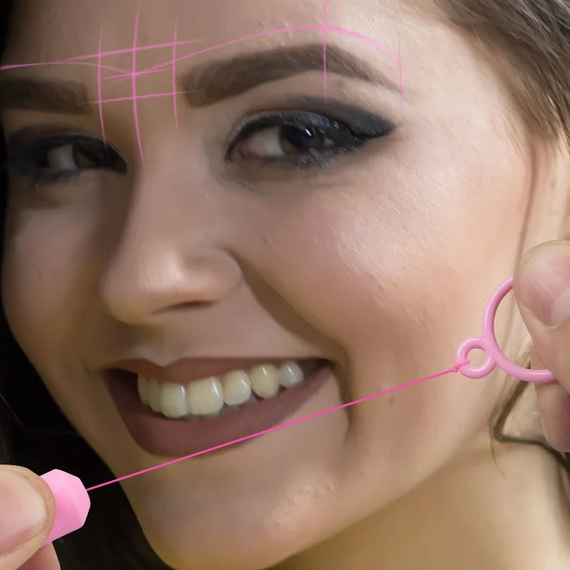 

Stretchable Mapping Pre-ink String Microblading Eyebrow Makeup Dyeing Thread Semi Permanent Eyebrows Grid Measuring Tools