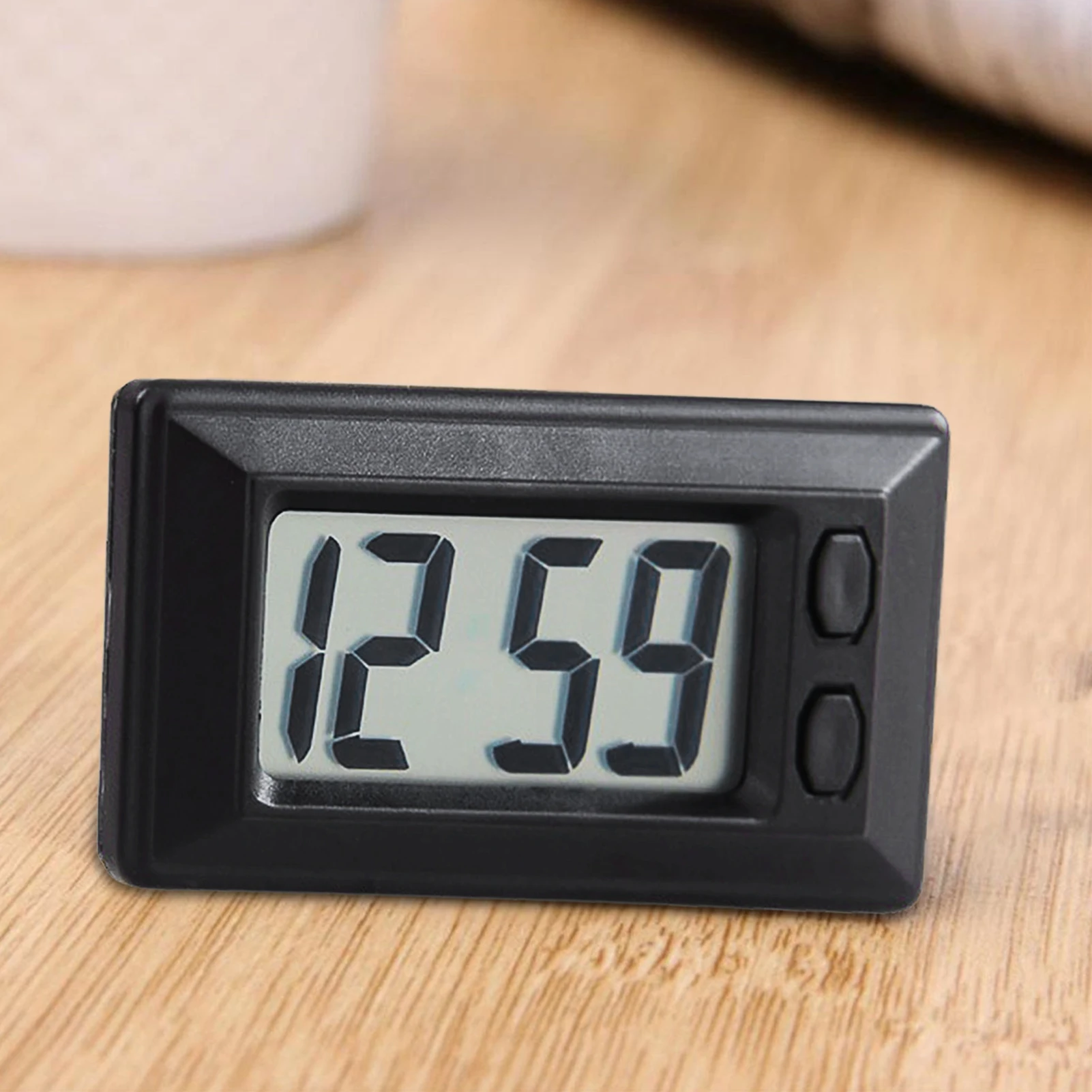 Car Digital Clock Mini Digital Clock Car Dashboard Clock LED Small Digital Clock Wall Date And Time Display Vehicle Adhesive
