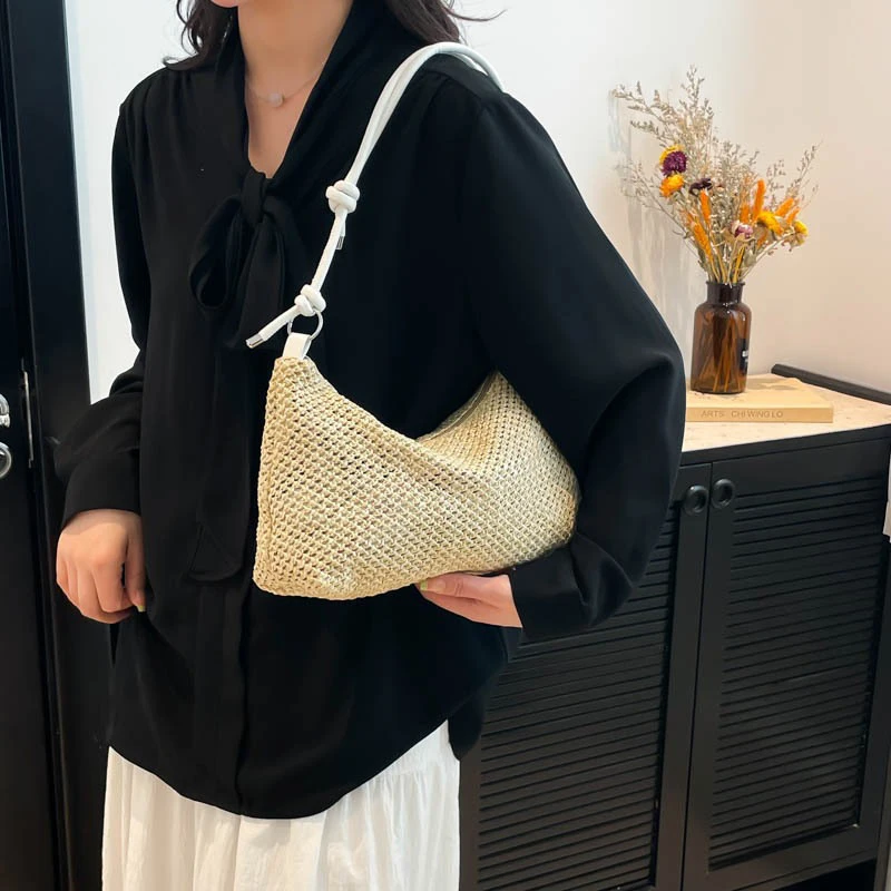 Große Kapazität Einkaufstasche Frauen Nische Trendy Schulter Tasche 2025, Sommer Neue Mode Minimalistischen Unterarm Tasche Frauen Geldbörse