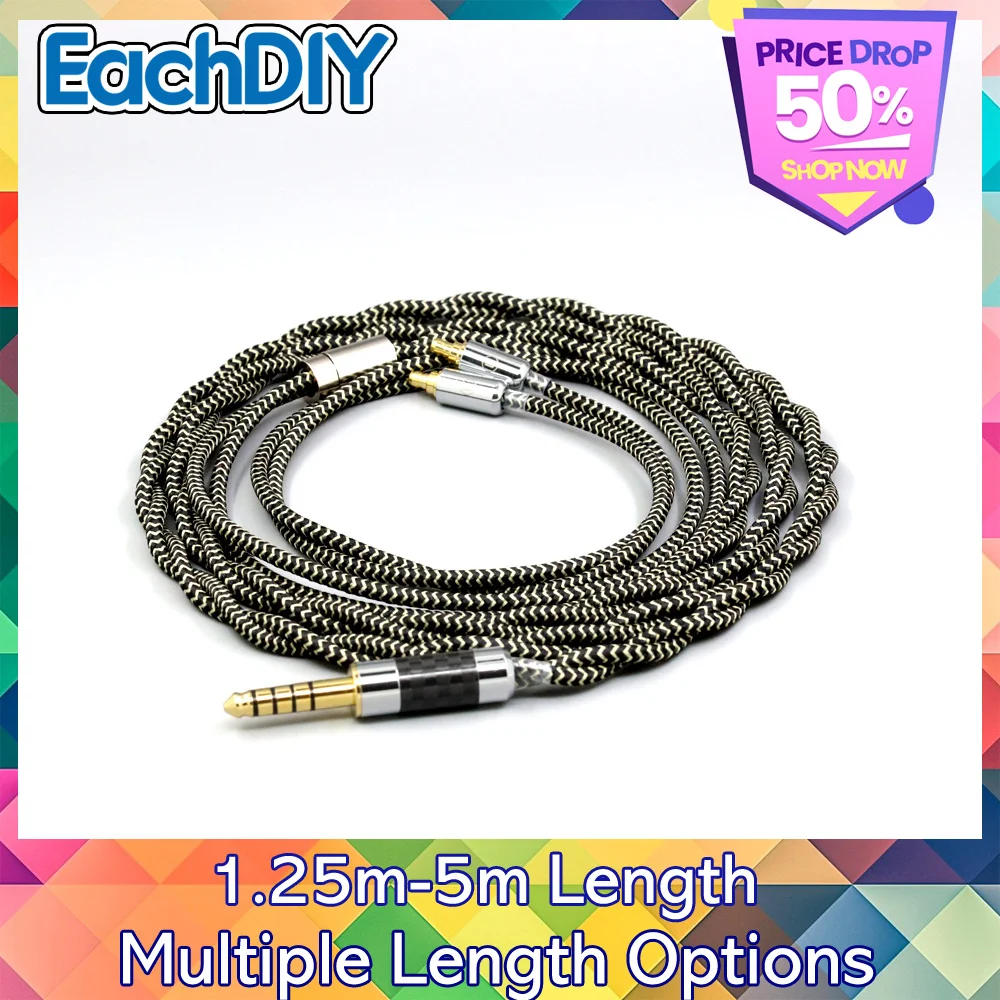 

2 Core 2.8mm Litz OFC Earphone Shield Braided Sleeve Cable For Sennheiser IE100 IE400 IE500 Pro LN008961