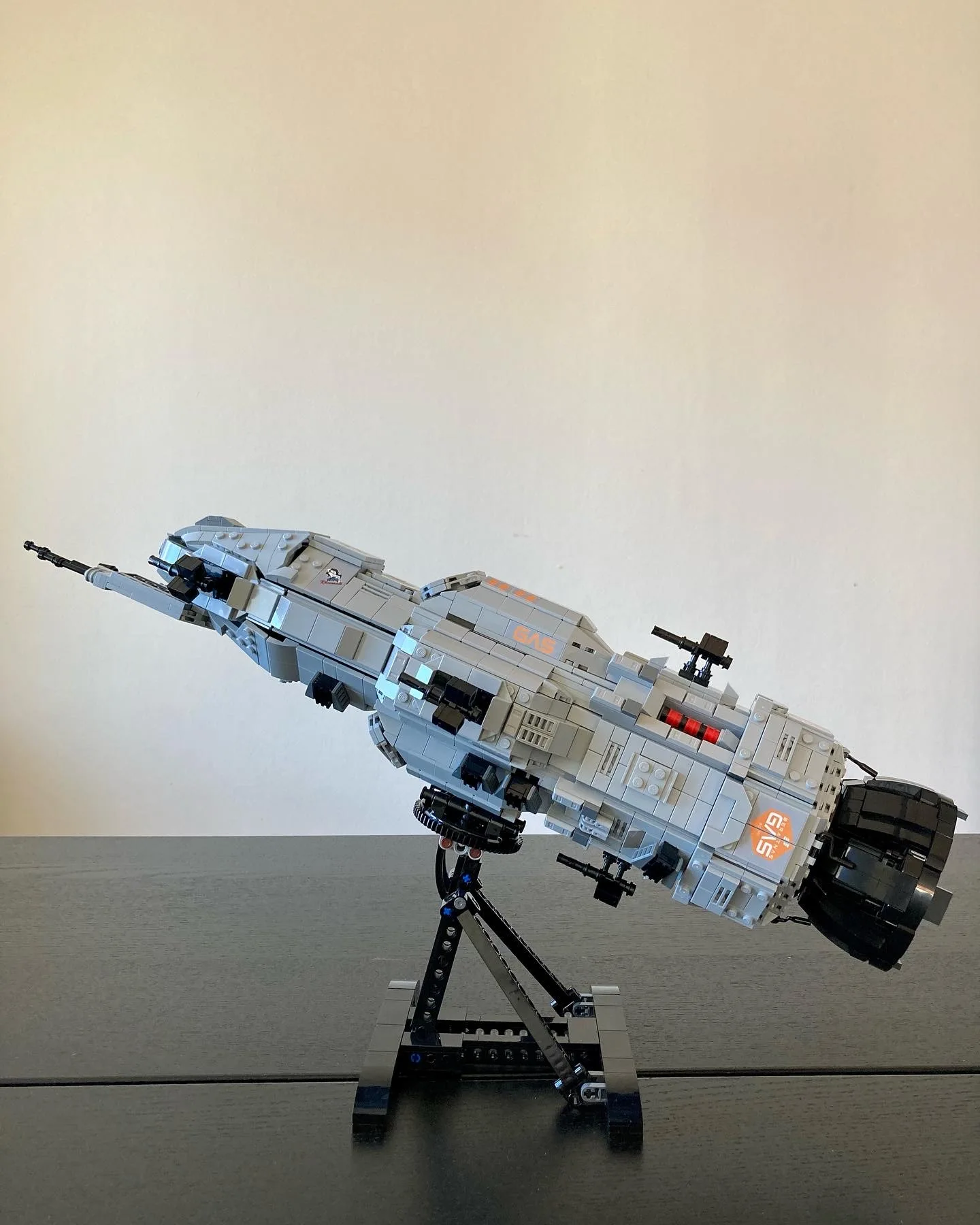 MOC Space Battleship The Expanse Rocinante Mid Scale Block For Corvette-Class Light Frigate ECF-270 MCRN Tachi Building BlockToy