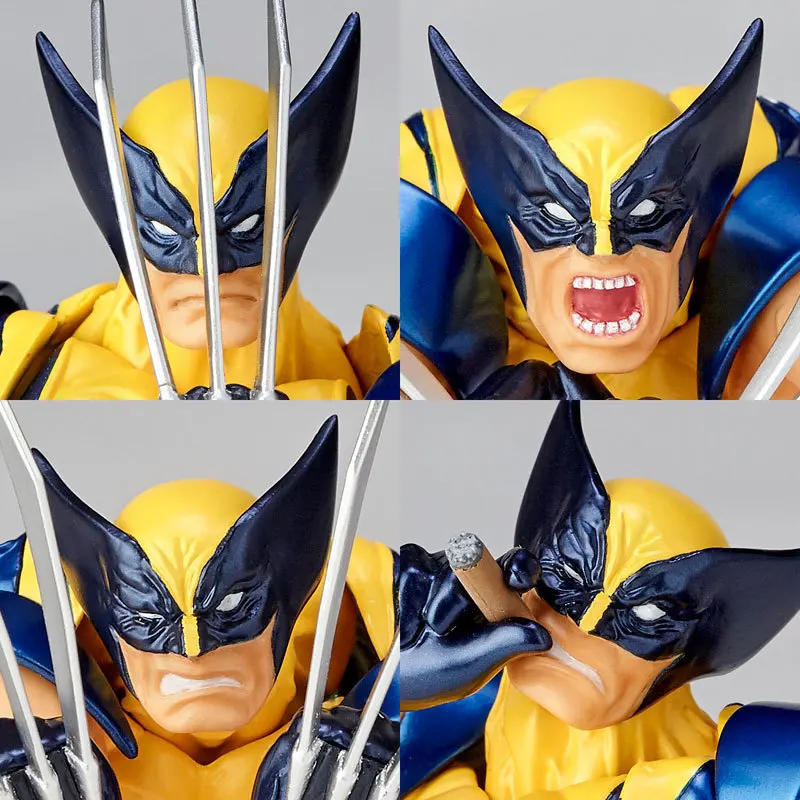 Nuova vendita calda Wolverine Figure Mafex 138 Brown Comic X-Men Action Figure Modello mobile congiunto Statua Giocattoli per bambini Ornamento da tavolo